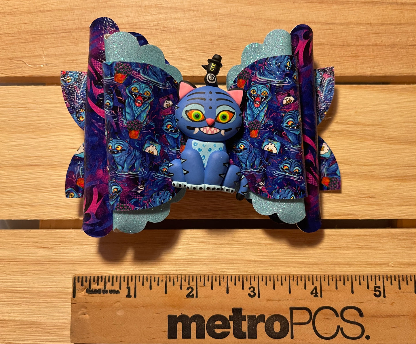 Blue Cat K-Pop Hair Bow Clip