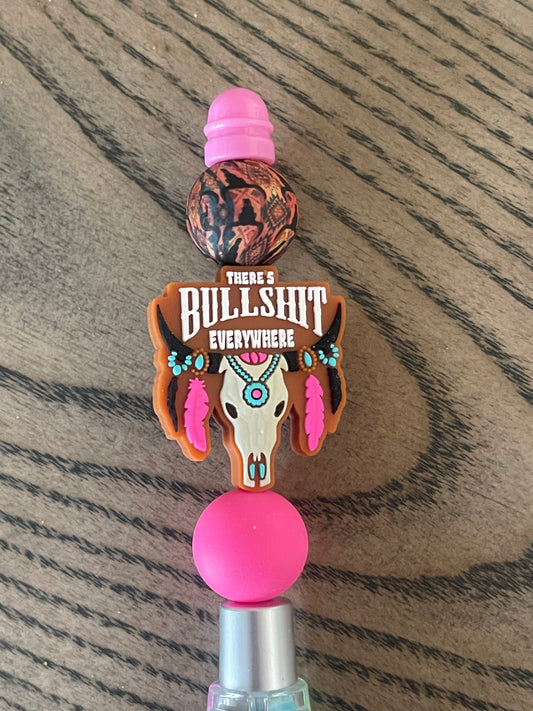 There’s Bullshit Everywhere Silicon Bead Pen - 4 color pen