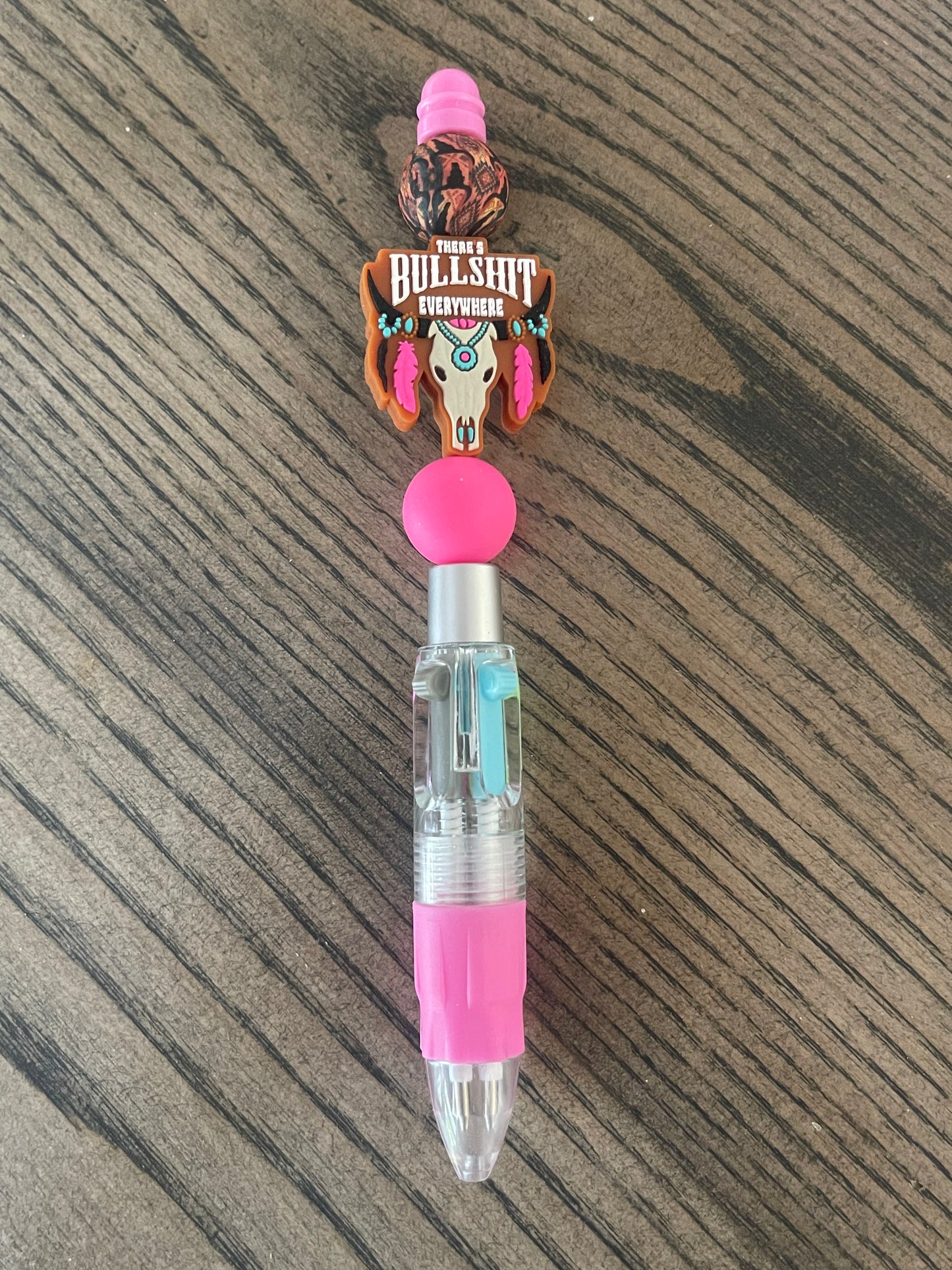 There’s Bullshit Everywhere Silicon Bead Pen - 4 color pen