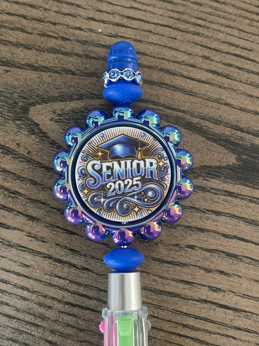 Senior 2025 Silicon Bead Spinning Pen - 4 color pen