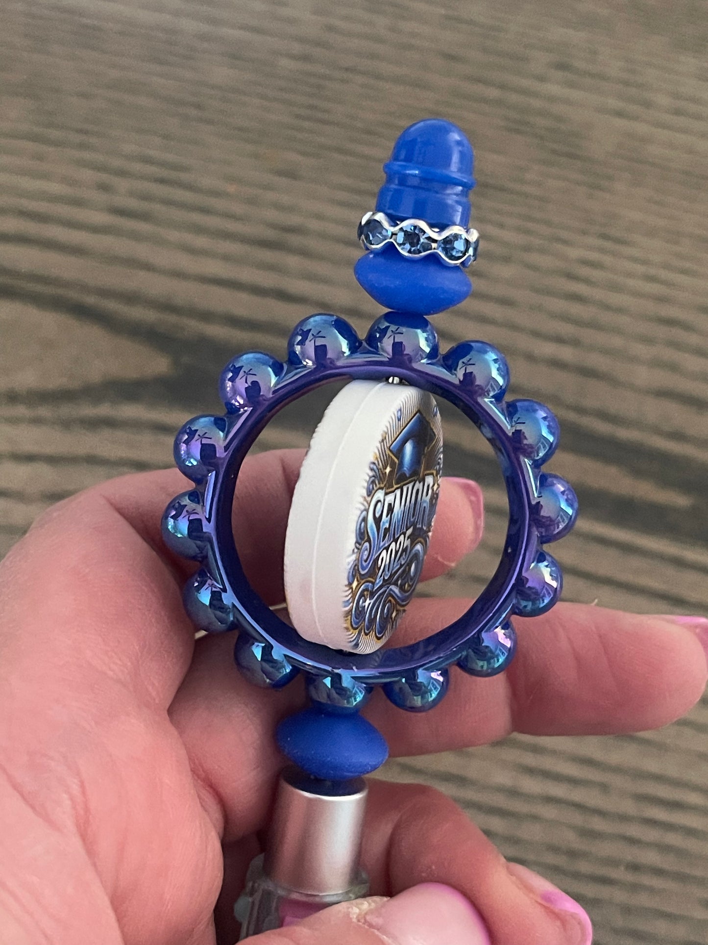 Senior 2025 Silicon Bead Spinning Pen - 4 color pen