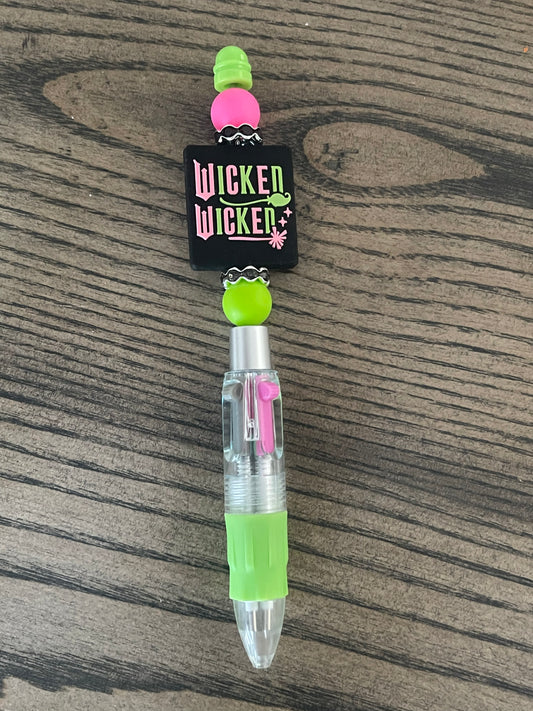 Wicked Silicon Bead Pen - 4 color pen