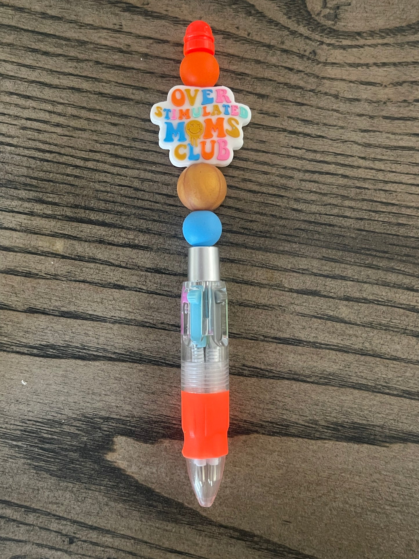 Over Stimulate Moms Club Silicon Bead Pen - 4 color pen