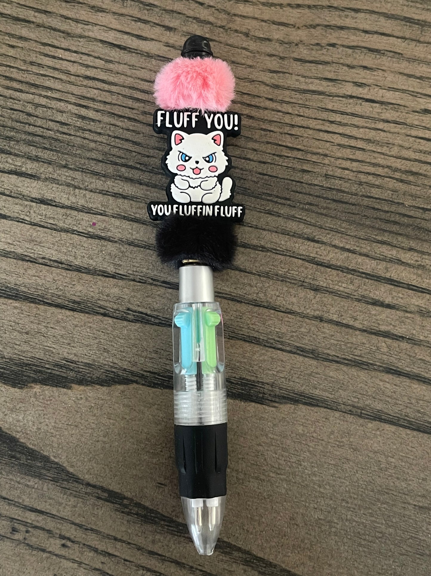 Fluff You Silicon Bead Pen - 4 color pen