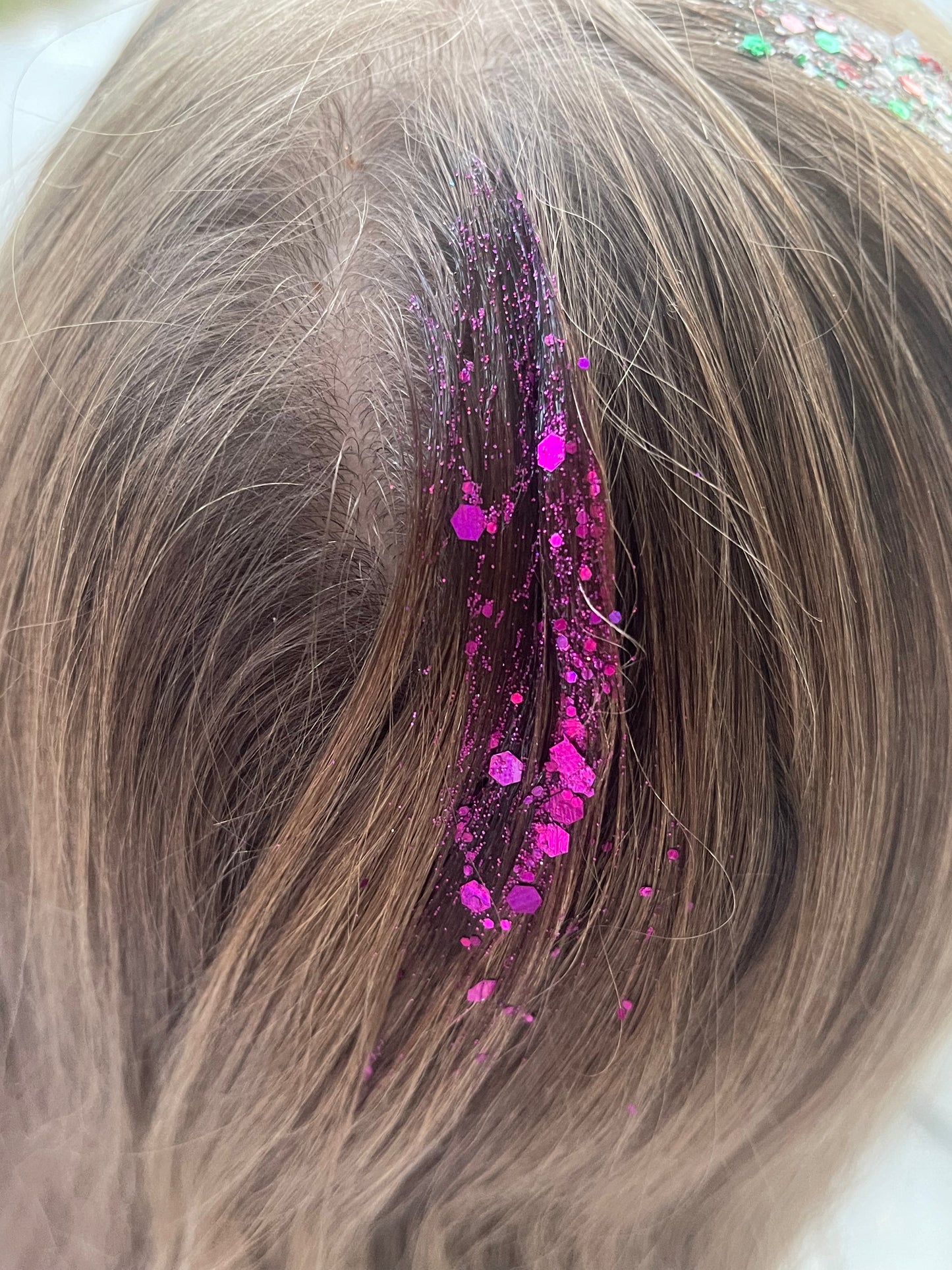 Glitter Hair Gel -Magenta